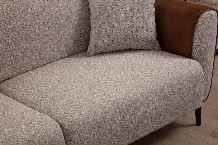 Atelier Del Sofa Sofá-Cama 3 Plazas Beige Canela, Elegante y Versátil para tu Hogar